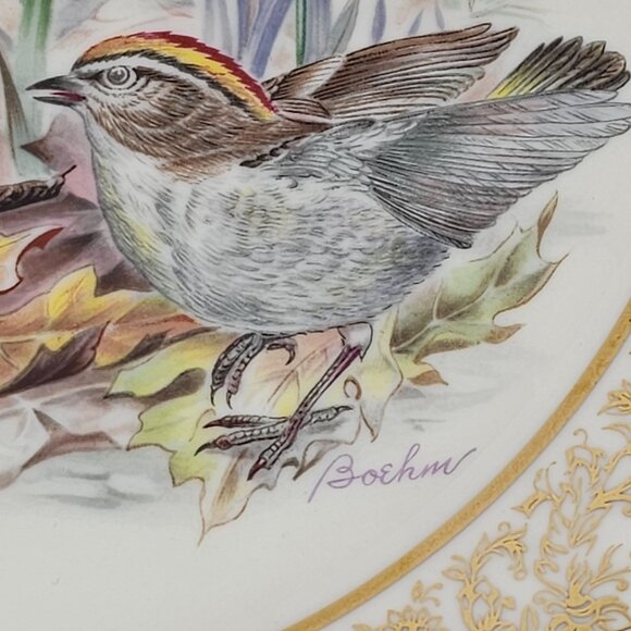 Lenox Limited Edition Plate Golden-Crowned Kinglets 1979 Edward Marshall Boehm - Picture 3 of 8